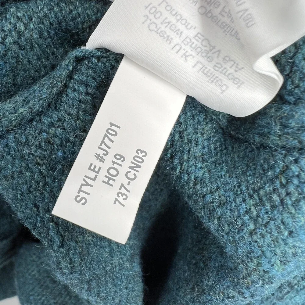 J.Crew Men’s Sweater Teal Rugged‎ Merino Wool Crewneck Jumper Mens XL